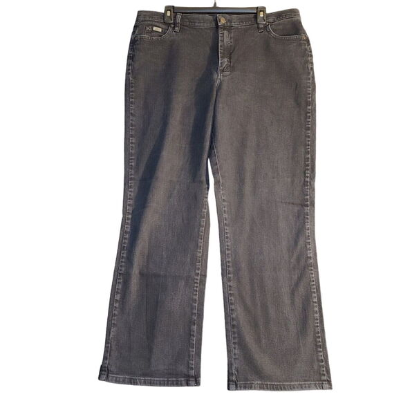 Lee Womens Jeans Black Size 18M Cotton Blend Relaxed Straight Leg Button Zipper - Picture 1 of 12